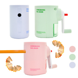 Точилка механическая, металлический механизм, ассорти 8688