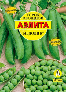 Горох Медовик 25г фермерский пакет Аэлита