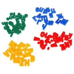 Азбука магнитная  79 элементов: буквы, цифры, касса, в коробке Десятое королевство 02025/1255870