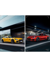 Блокнот А7  48 листов Шикарные автомобили, склейка Б48-3009