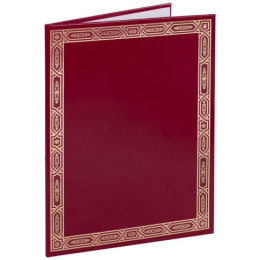 Папка адресная рамка бумвинил, бордовая 121919