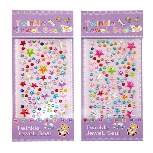 Наклейки Стразы Звезды 9х15см Р22072-9 ТКН1008-2