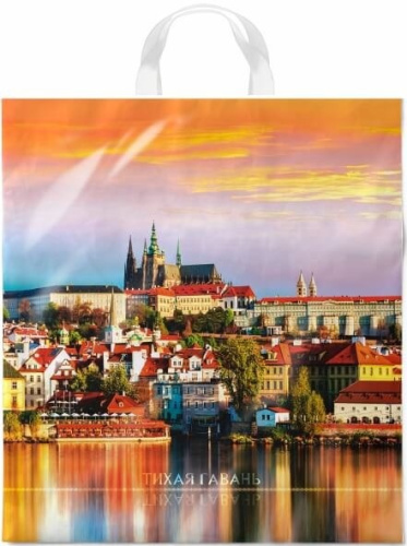 Пакет подарочный ПВД петлевой 38х42см 40мкм Тихая гавань ПР3842ТИХГ