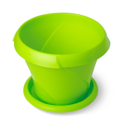 Кашпо пластиковое Флориана с поддоном 0,7л d-13,5см h-10см салатовый Martika С384/САЛ