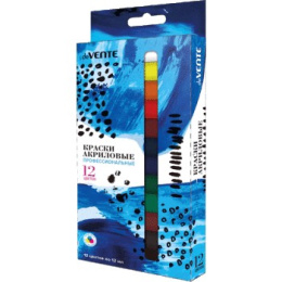 Краски акриловые 12 цветов Devente художественные, в тубах 8170803