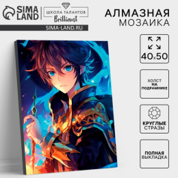 Алмазная мозаика на подрамнике 40x50см Самурай (полное заполнение) Школа талантов 9929703