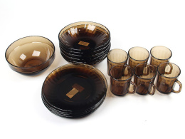 Набор столовый стеклянный Elica 19 предмето дымка Ca del Vetro 62104