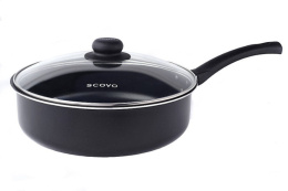 Сотейник алюминиевая с антиприг. покрытием Consul d-20см со стеклян. крышкой Scovo RC-018