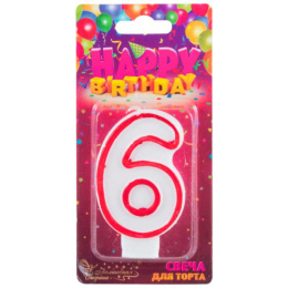 Свеча-цифра 6 Волшебная страна 312522