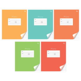 Тетрадь  12 листов крупная клетка BG С уголком Т5СК12 57327