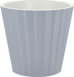 Горшок для цветов пластиковый Sand со вставкой  2л d-16см h-14,6см утренний туман InGreen IG640010025