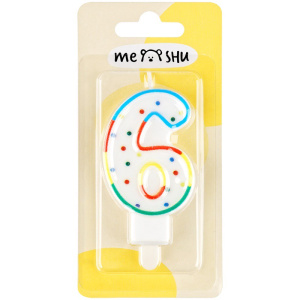 Свеча-цифра 6 Meshu MS_32387