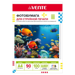 Бумага А4 Devente глянцевая односторонняя  90г/м2 100 листов 2042419