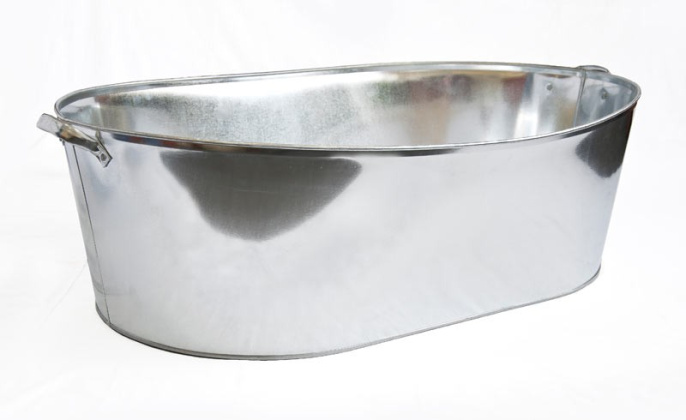 Ванна оцинкованная хозяйственная овальная  75л Меткомтрейдинг