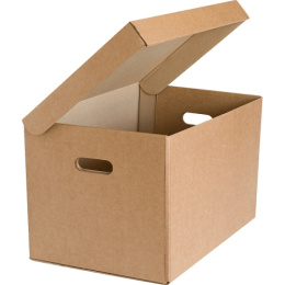 Короб архивный  48мм Devente, с откидной крышкой, гофрокартон, бурый 3010430