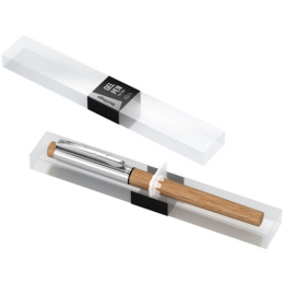 Ручка подарочная Berlingo Nature, гелевая, синяя/черная, 0,5мм, бук CPS_07505