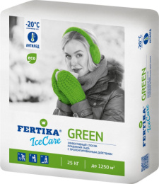 Антигололедная смесь 25кг до -20°C IceCare Green Фертика