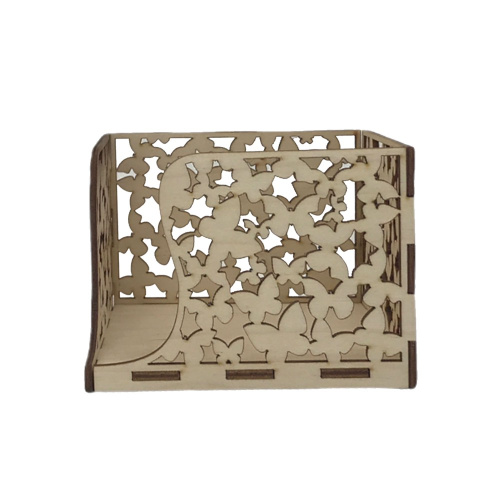 Салфетница из фанеры резная 128х132х90мм ДомВуд Ф18/Д18