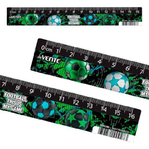 Линейка пластиковая 16см Devente Football 5091340