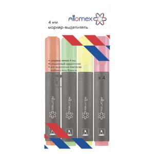 Текстовыделителей набор 4 цвета Attomex 5045304