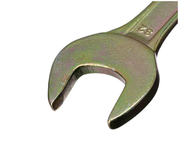 Ключ рожковый 30х32мм желтый цинк Сибртех 14315