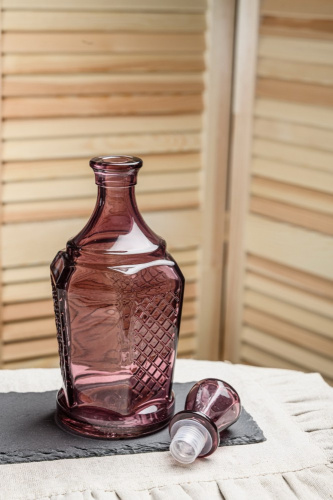 Графин - штоф стеклянный  500мл Кардинал Лилак Декостек 1162-Н5