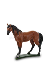 Фигурка садовая гипсовая Лошадь коричневая 61х48см ГусьДекорЛюкс 4С53К