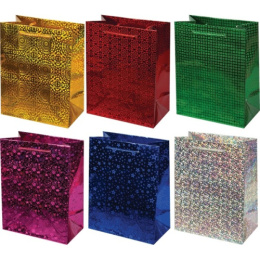 Пакет подарочный бумажный 18х23х10см Devente Голография 9041603