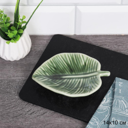 Соусник фарфоровый 140х100х25мм Лист SWR-32/747558