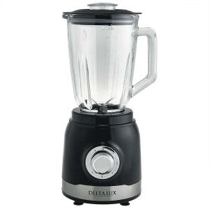 Блендер стационарный с чашей 1300Вт, черный Delta lux DE-7301