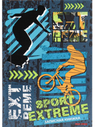 Книжка записная А6  64 листа Экстемальный спорт-1, книжный переплет 64-6489