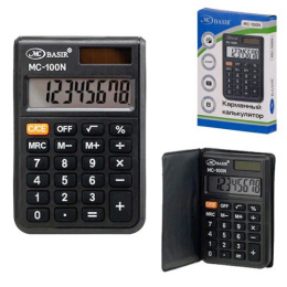 Калькулятор  8 разрядов, в обложке - книжке МС-100N