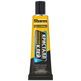 Клей контактный "STURM" КРИСТАЛЛ, прозрачный, 30мл, в шоу-боксе, 10 шт 08-18-28