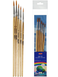 Кисти набор  5шт. синтетические №1, 2, 3, 4, 5 НК-5562