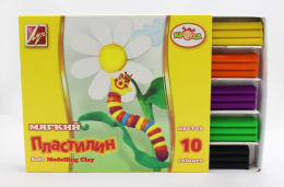 Пластилин 10 цветов Луч Кроха мягкий 12С 875-08