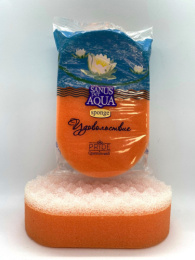 Губка для тела банная массажная Удовольствие 16,5х10,5х6 см Pride ГБ010