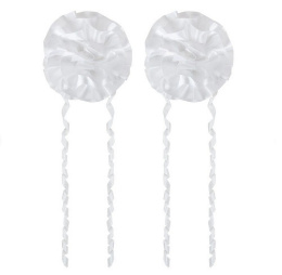 Банты для волос Monte Vita набор 2шт. на резинке, белый ассорти, 10см 457122