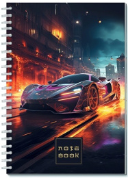 Книжка записная А5  60 листов Суперавто, гребень С9855-07