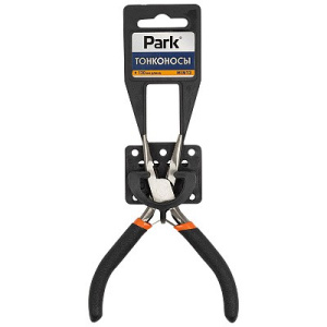 Длинногубцы прямые 125мм обрезиненные ручки, мини MIN13 Park 352013