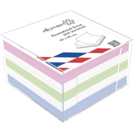 Блок для записей в пластиковом боксе 9х9х5 цветной Attomex 2013600