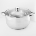 Кастрюля из нержавеющей стали  5,8л 240мм стеклянная крышка, Classic Webber BE-159/2