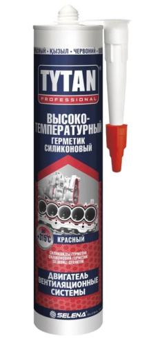 Герметик силиконовый Tytan Professional высокотемпературный 280мл красный 74614/59598