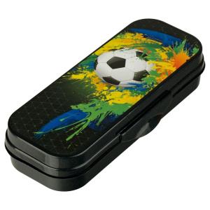 Пенал-футляр Стамм Футбол, черный металлик ПН-31466