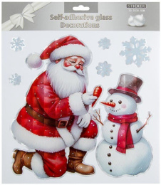 Наклейки оформительские набор НГ Дед Мороз и Снеговик 0703.221