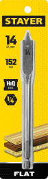 Сверло по дереву 14х152мм перовое 6-гранный хвостовик, Flat Stayer 2950-14