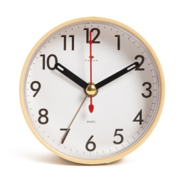 Будильник механический кварцевый d- 8см Классика, бежевый Рубин В7-028