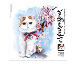 Тетрадь  40 листов скетчбук Весенний кот 61707