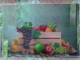 Термоскатерть ПВХ прямоугольная  60х100см двусторонняя, в ассортименте