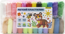 Пластилин 24 цвета по 15г Супер легкий Silwerhof Веселые друзья, 3 стека 1849087