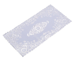 Салфетка виниловая прямоугольная 40х84см Лейс, перламутр Grace LO-0988PU